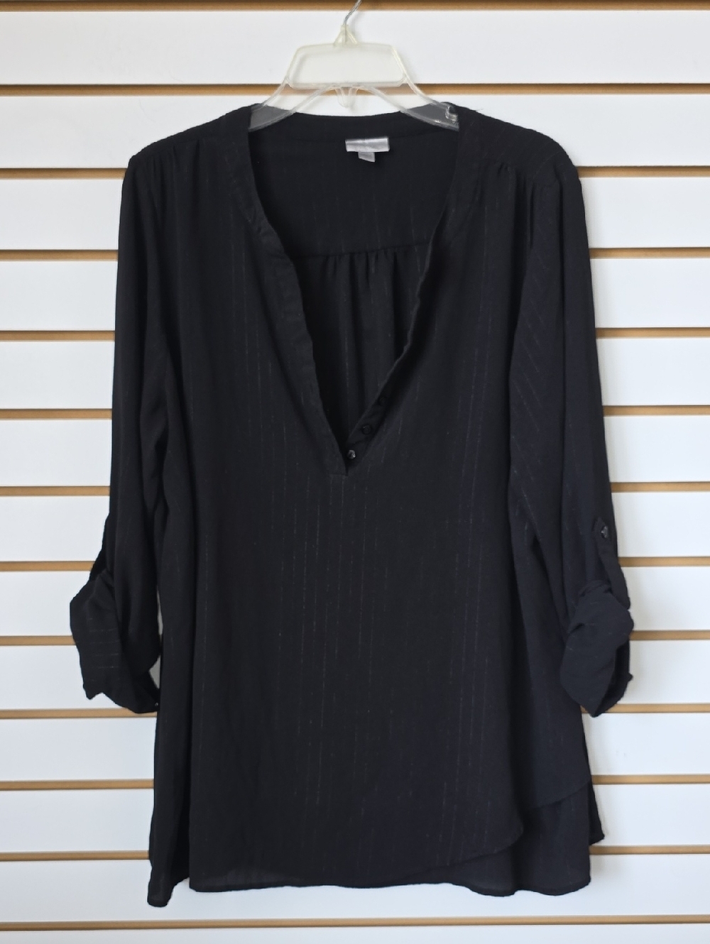 Avenue V-Neck Long Sleeve Tunic Blouse